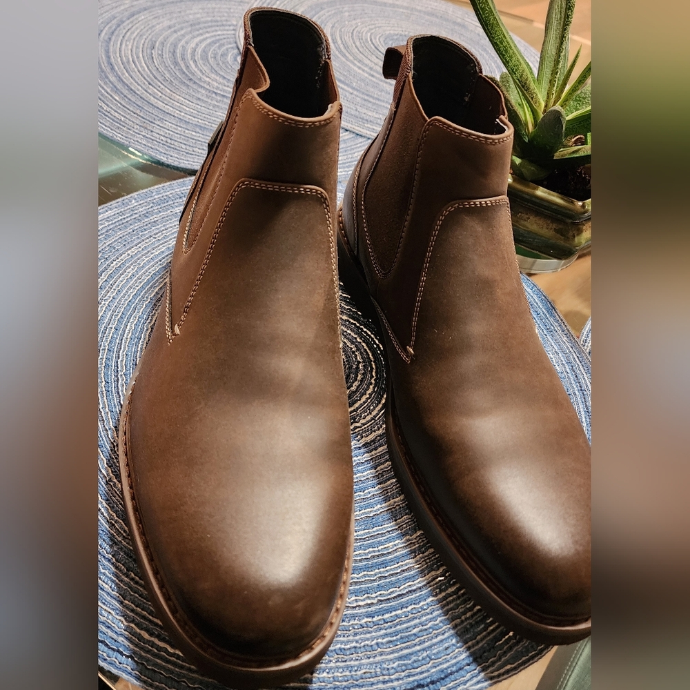 Nunn Bush Dakoda Chelsea Men's Brown Leather Chelsea Boots